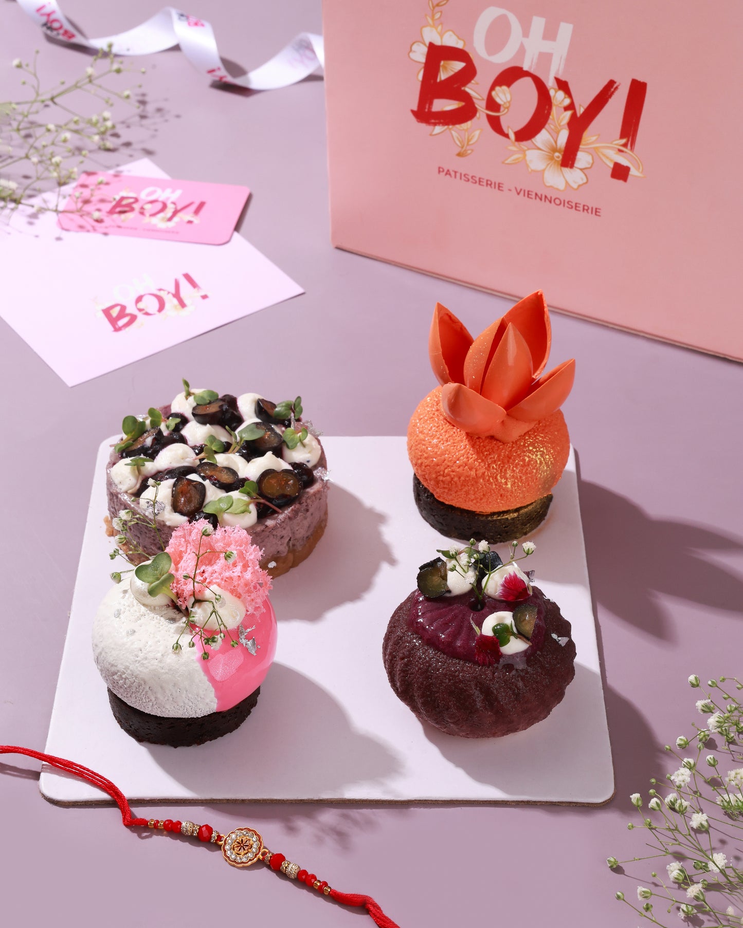 Exotic Rakhi Box of 4 - Egg Free