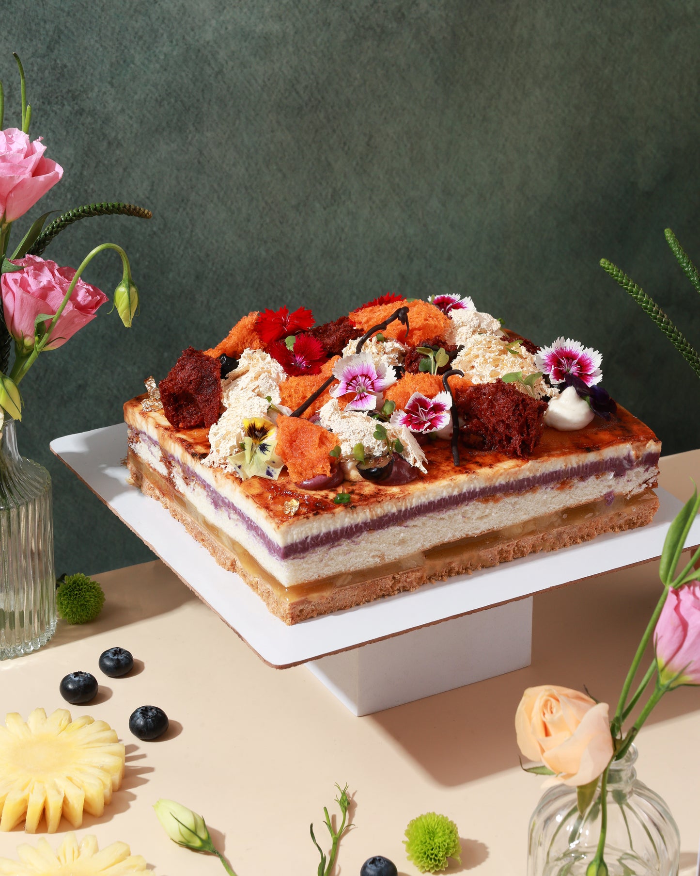 Mix Berry Vanilla and Pineapple Cake - Egg Free