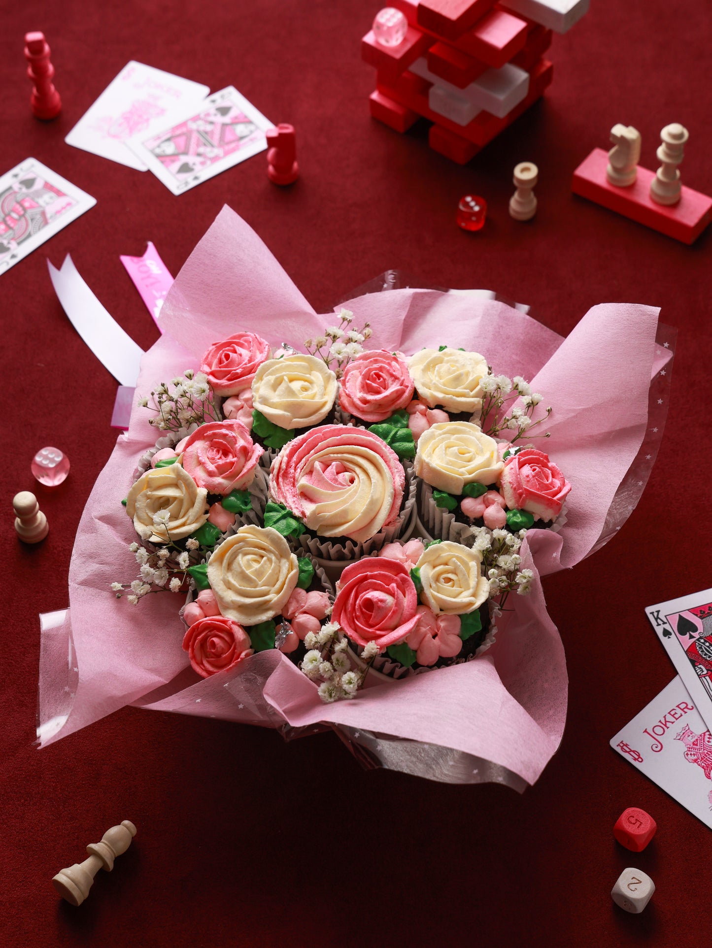 ROSE GARDEN BOUQUET - Floral Cupcakes, Egg Free
