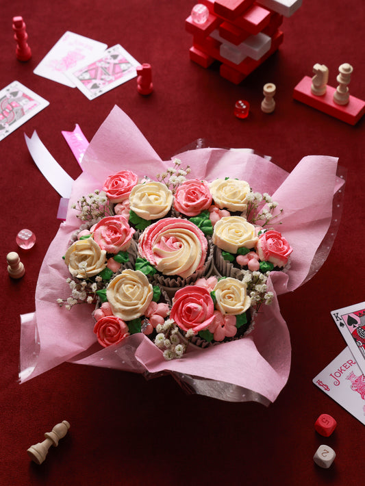 ROSE GARDEN BOUQUET - Floral Cupcakes, Egg Free
