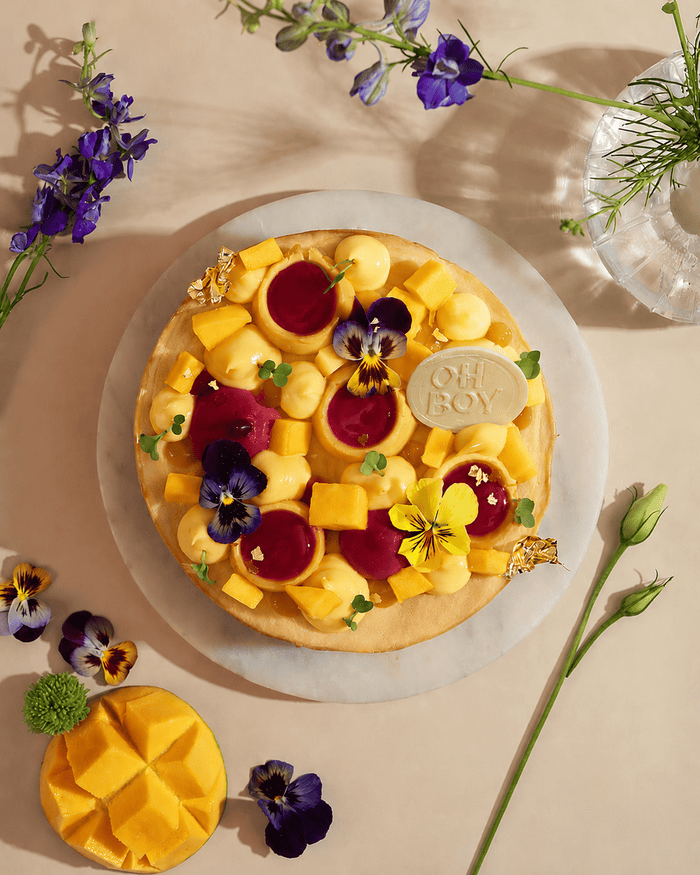 Mango Vanilla Raspberry Fraisier - Egg Free