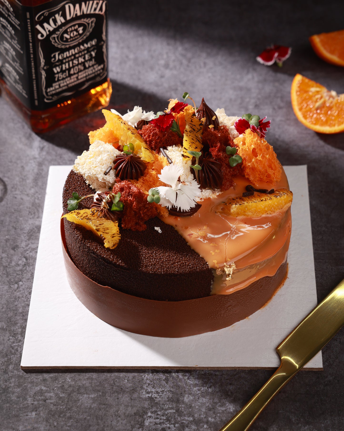 Barrel and Zest - Whiskey and Orange Cake - 1kg - Egg Free