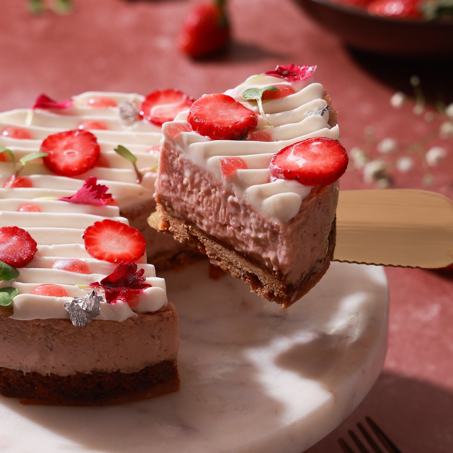 Strawberry Cheesecake 500g - Egg Free